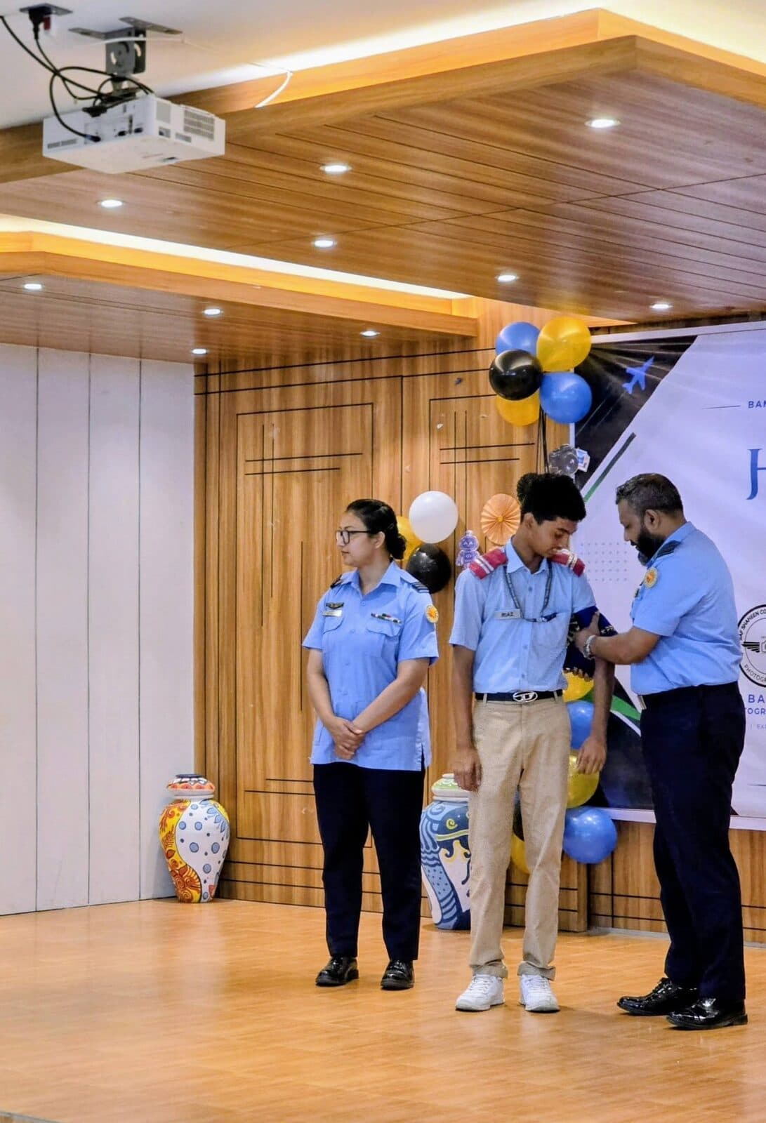 Panel handover and badge ceremony
